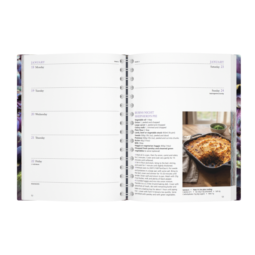 2027 Calendar Year Diary/Planner - 12 Month A5 Week to View - Hard Cover in Vegetable - Collins Dairy Diary Range