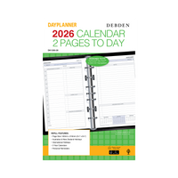 Day Planner Calendar Year 2026 Diary/Planner, 2 Pages to a Day, Desk Refill