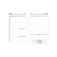 Day Planner Calendar Year 2026 Diary/Planner, 2 Pages to a Day, Desk Refill