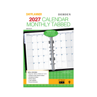 2027 Calendar Year Diary/Planner - 12 Month Desk Month to View w Tabs - Refill - Collins Day Planners Range