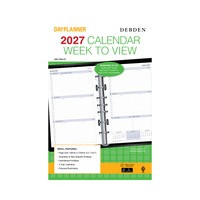 2027 Calendar Year Diary/Planner - 12 Month Desk Week to View - Refill - Collins Day Planners Range