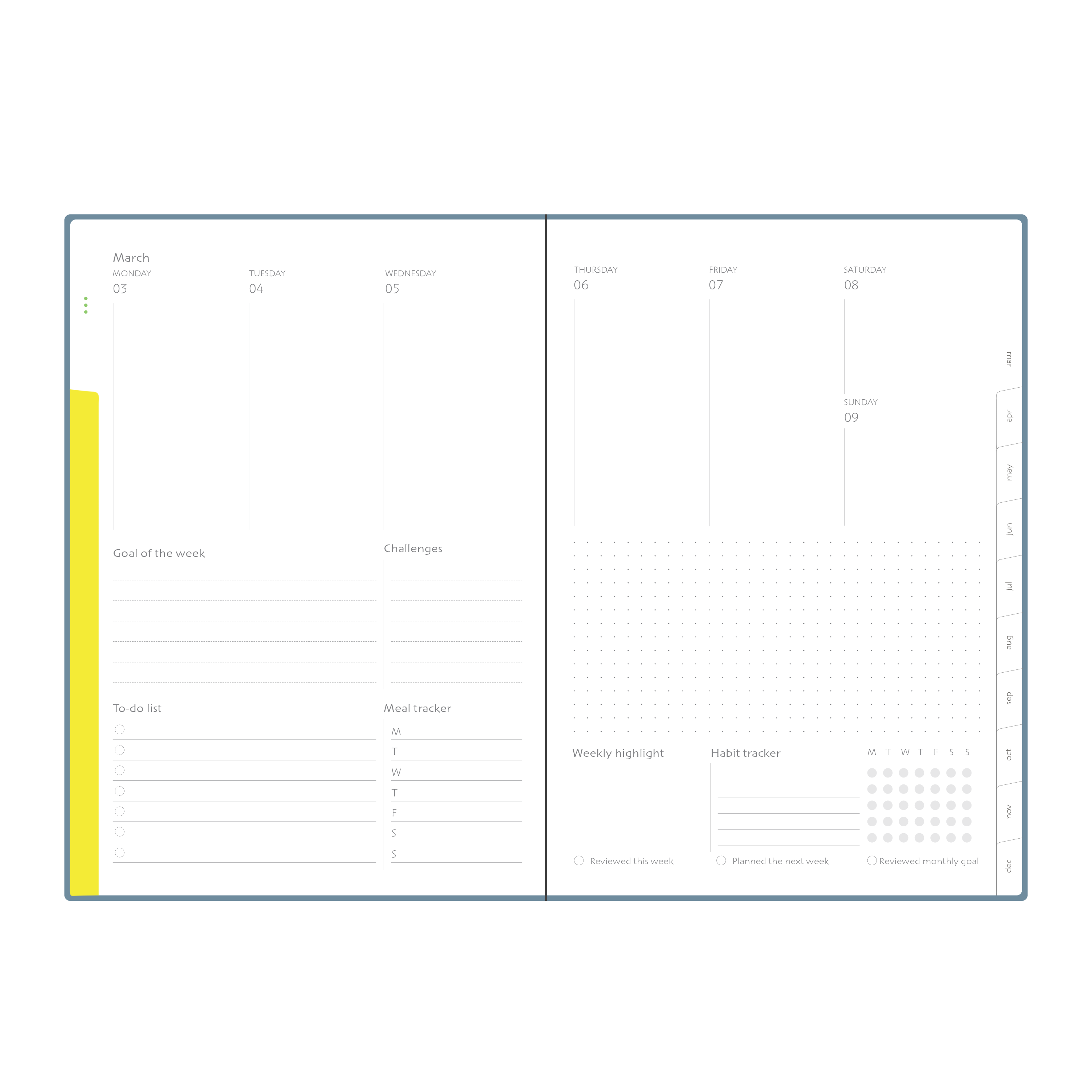 Collins Dream Planner 2025 Diary Planner, Goal Tracker & Wellness Journal - B5 (250 x 176), Week to View