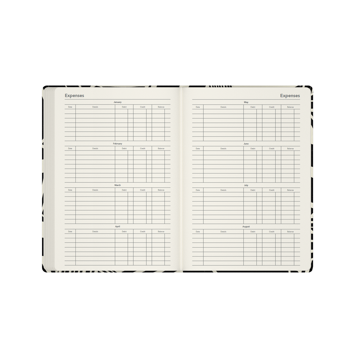 2027 Calendar Year Diary/Planner - 12 Month A5 Week to View - Hard Cover in Black - Collins Bold Mono Range