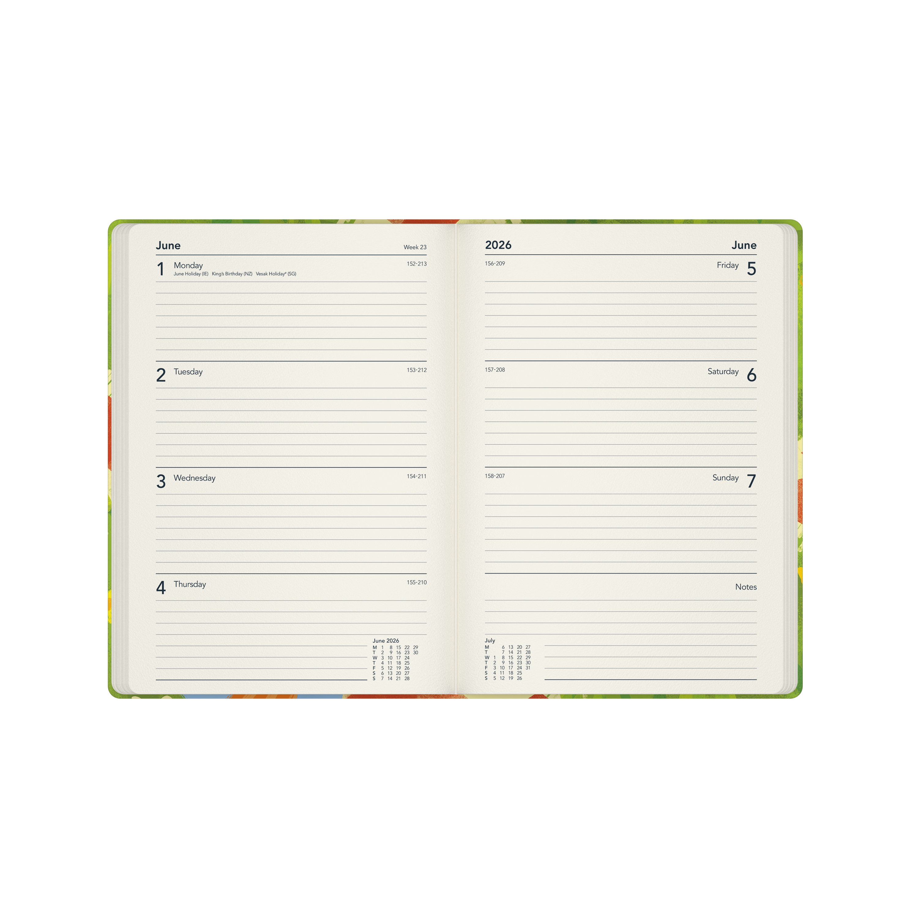 Glasgow School of Art (Bella Ramsay) - Cat Calendar Year 2026 Diary/Planner, Week to View, A5 Recycled Hard Cover - Picnic