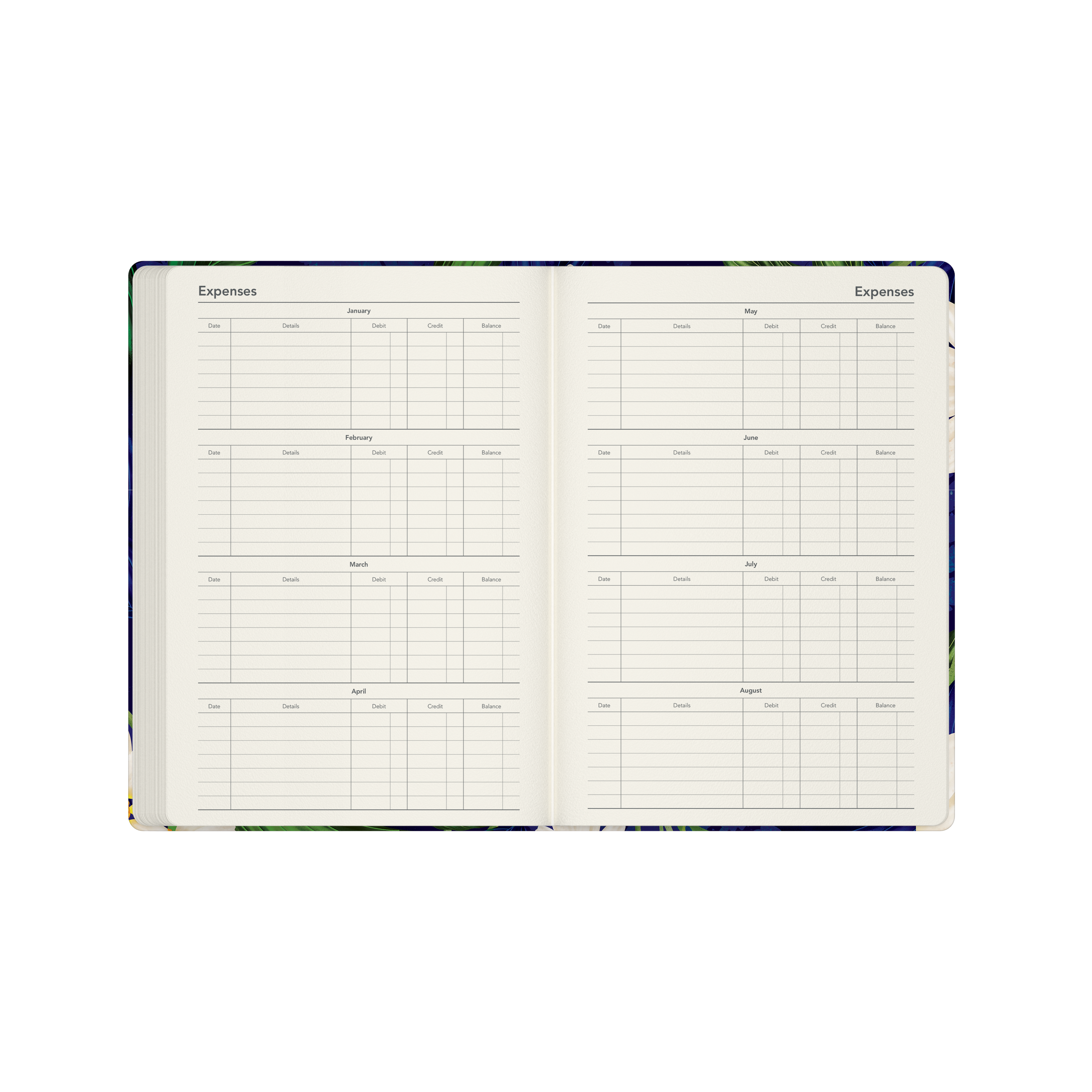 Down the Garden Path Calendar Year 2026 Diary/Planner, Week to View, A5 Recycled Hard Cover - Flower