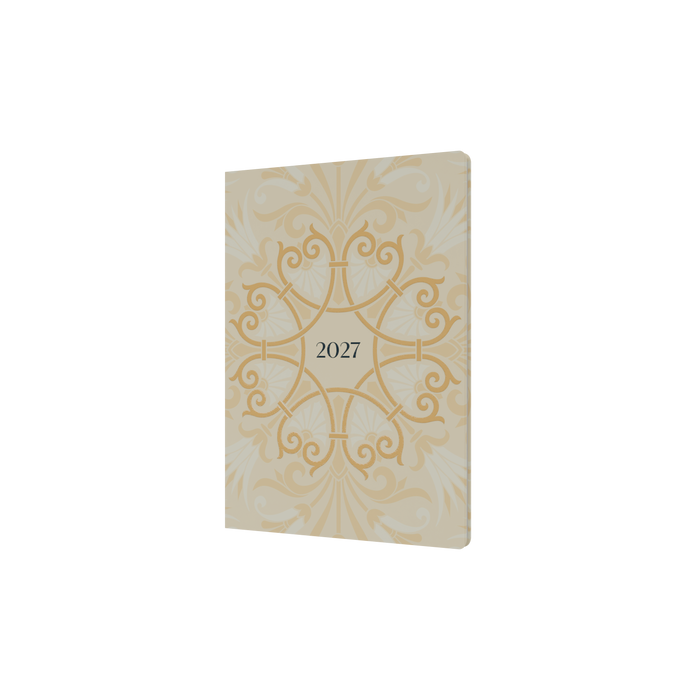 2027 Calendar Year Diary/Planner - 12 Month A5 Week to View - Hard Cover in White - Collins Lavish Lux Range