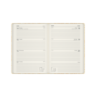 2027 Calendar Year Diary/Planner - 12 Month A5 Week to View - Hard Cover in White - Collins Lavish Lux Range