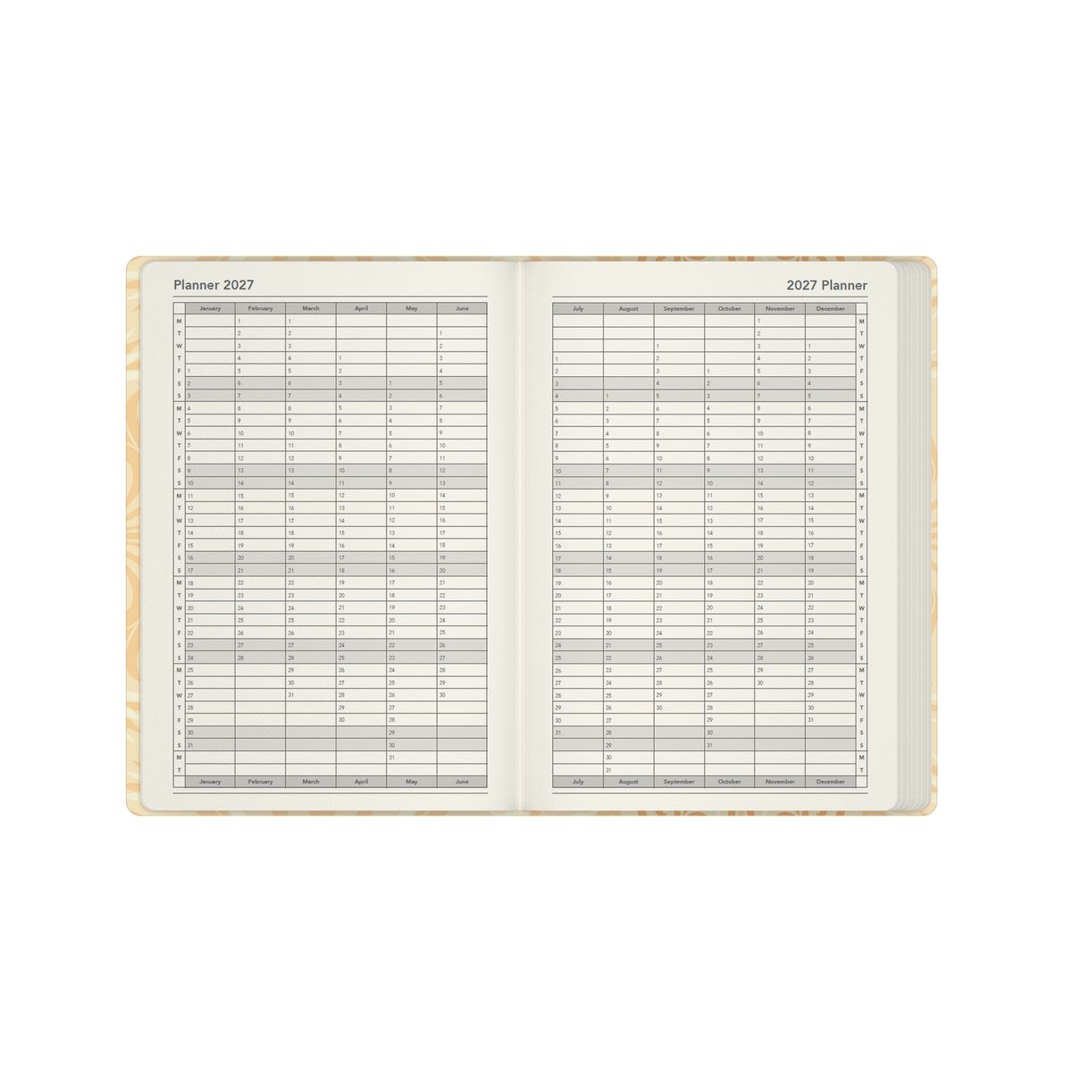 2027 Calendar Year Diary/Planner - 12 Month A5 Week to View - Hard Cover in White - Collins Lavish Lux Range