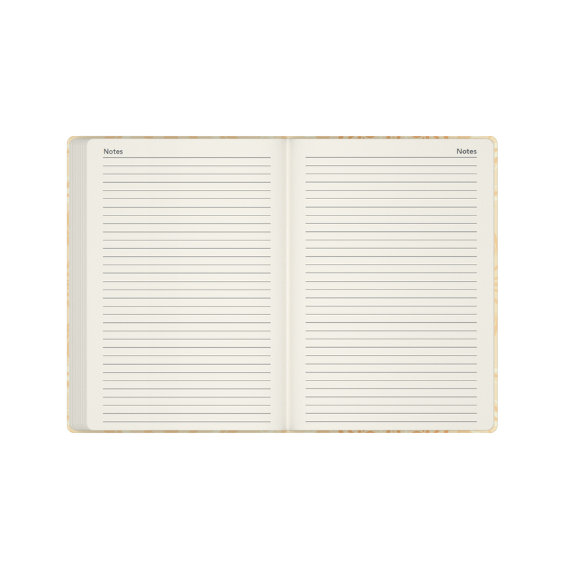 2027 Calendar Year Diary/Planner - 12 Month A5 Week to View - Hard Cover in Yellow - Collins Lavish Lux Range