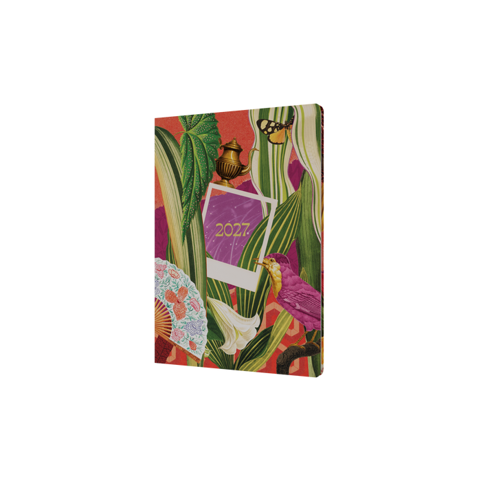 2027 Calendar Year Diary/Planner - 12 Month A5 Week to View - Hard Cover (Recycled) in Bird - Collins Modern Organic Range