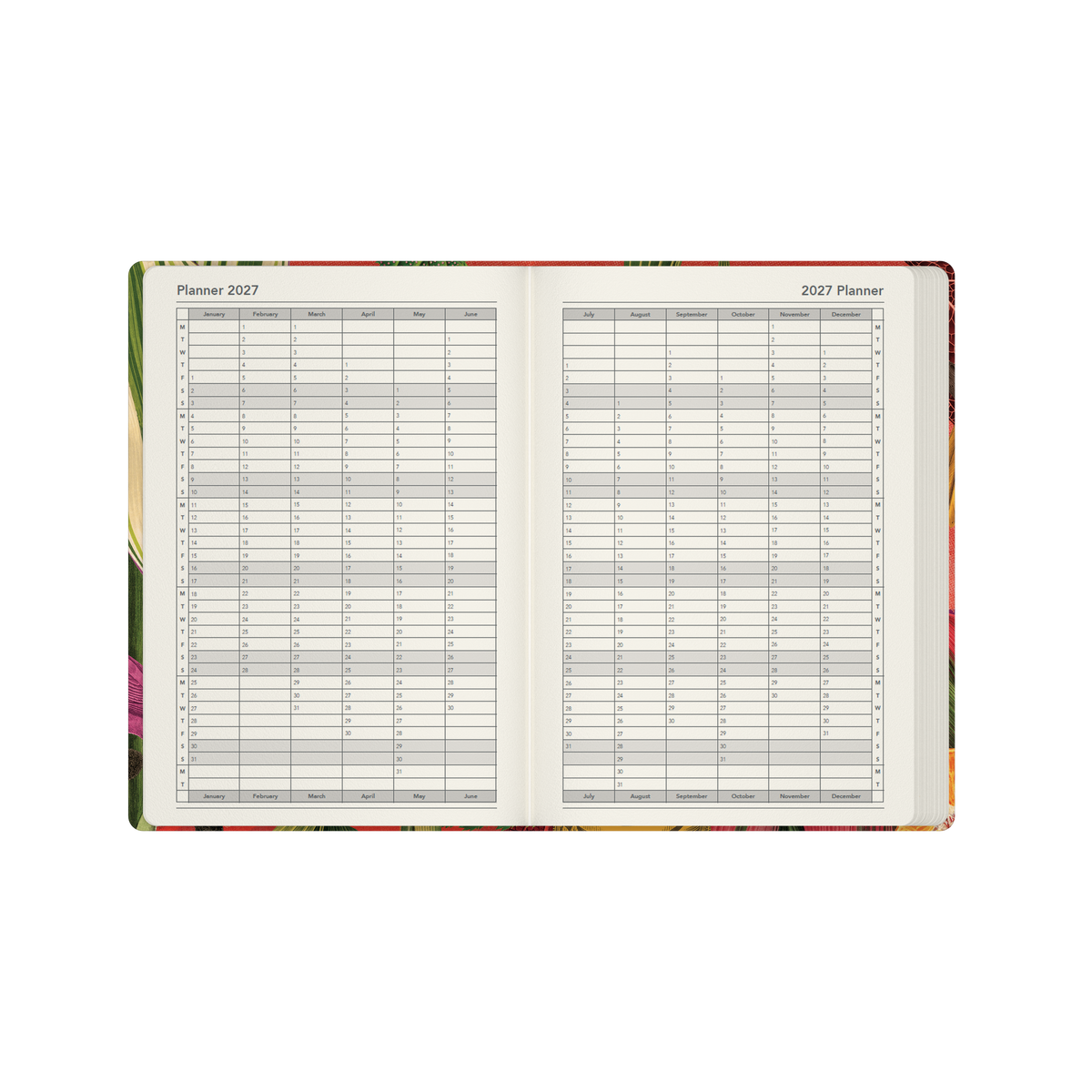 2027 Calendar Year Diary/Planner - 12 Month A5 Week to View - Hard Cover (Recycled) in Turtle - Collins Modern Organic Range