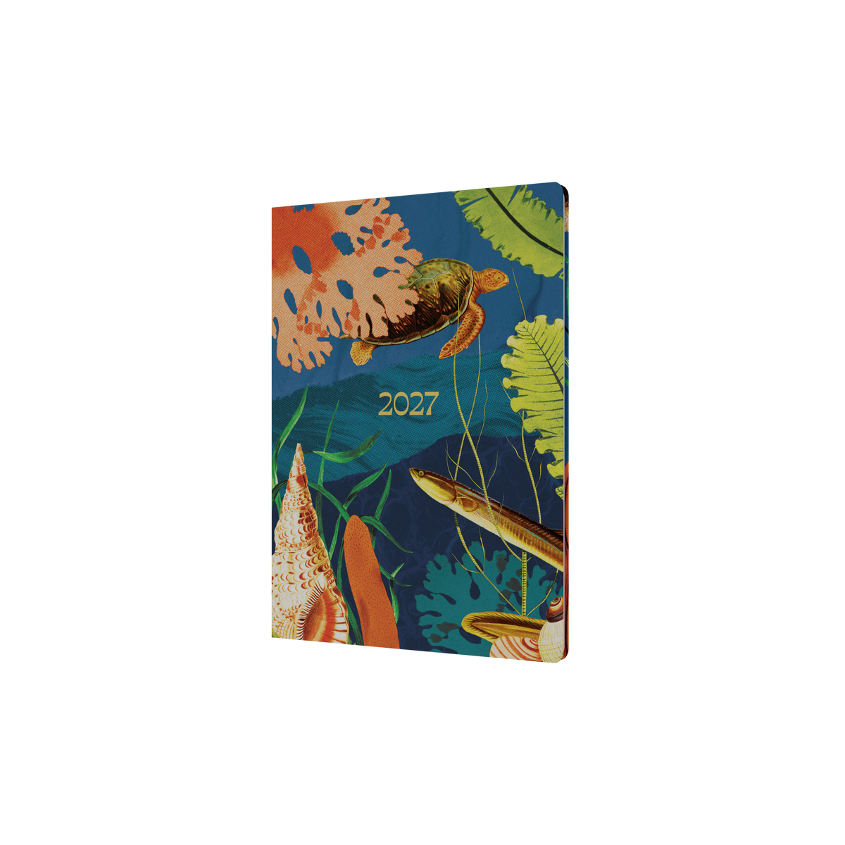 2027 Calendar Year Diary/Planner - 12 Month A5 Week to View - Hard Cover (Recycled) in Turtle - Collins Modern Organic Range