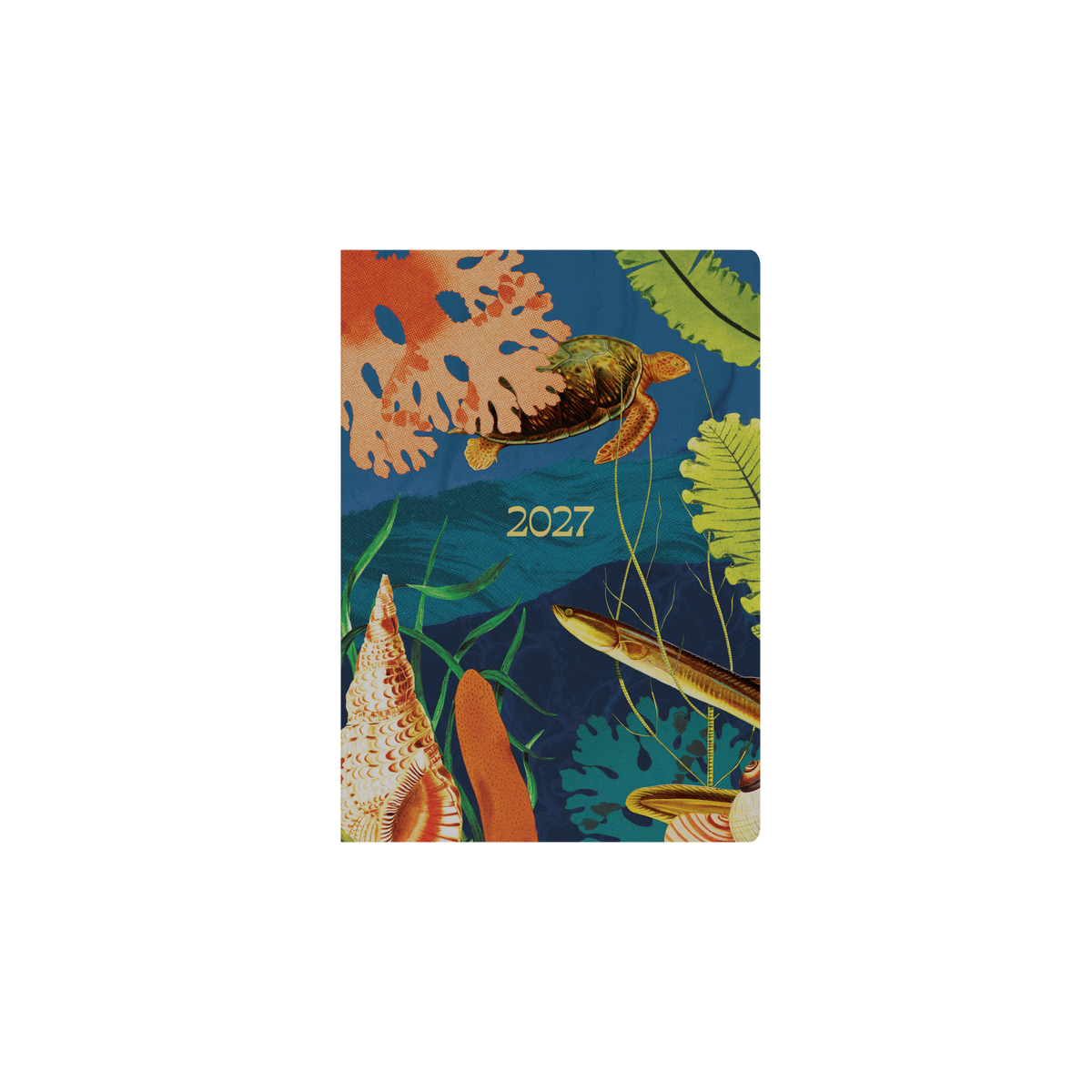 2027 Calendar Year Diary/Planner - 12 Month A5 Week to View - Hard Cover (Recycled) in Turtle - Collins Modern Organic Range