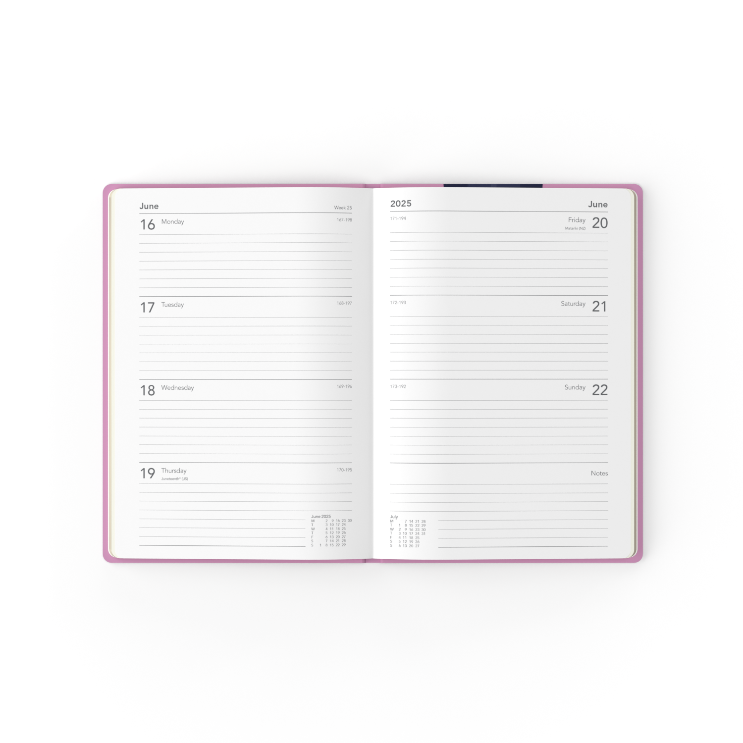 Collins Peace, Love & Understanding 2025 Diary Planner - Week to View, Size A5 - Recycled - Navy
