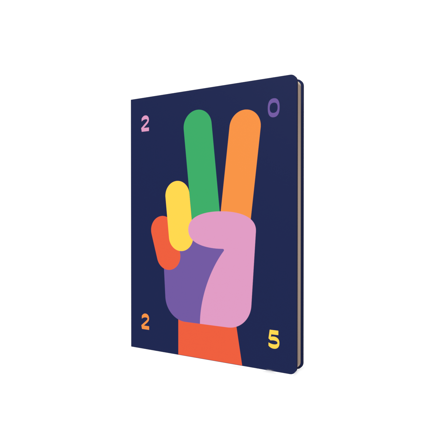 Collins Peace, Love & Understanding 2025 Diary Planner - Week to View, Size A5 - Recycled - Navy