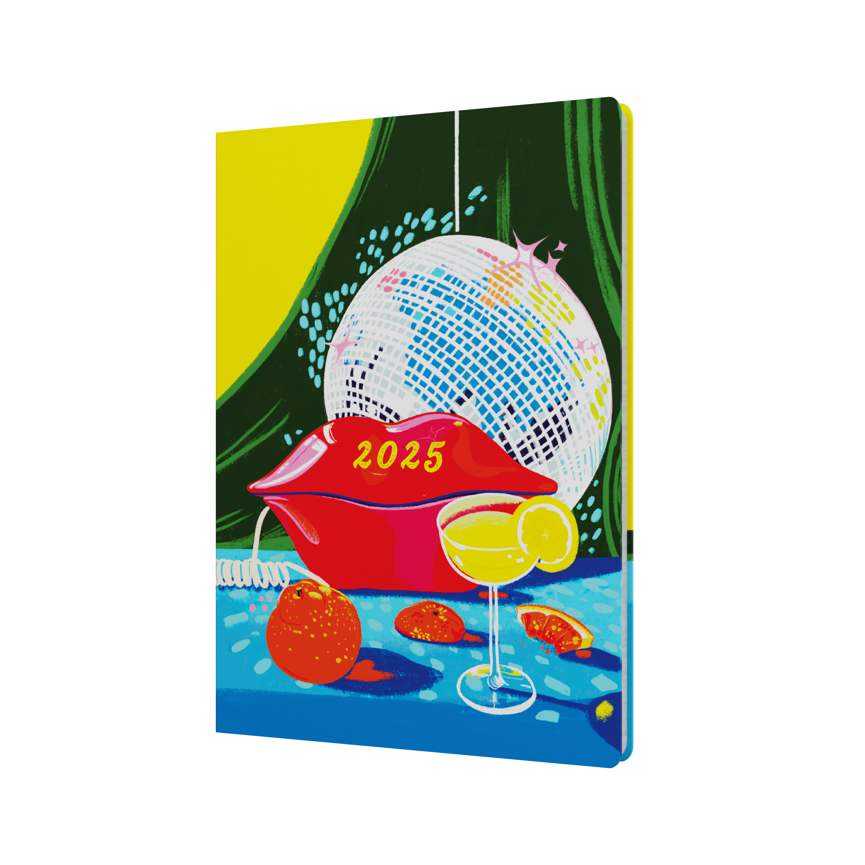 Collins Party On 2025 Diary Planner - Week to View, Size A5 - Recycled - Red