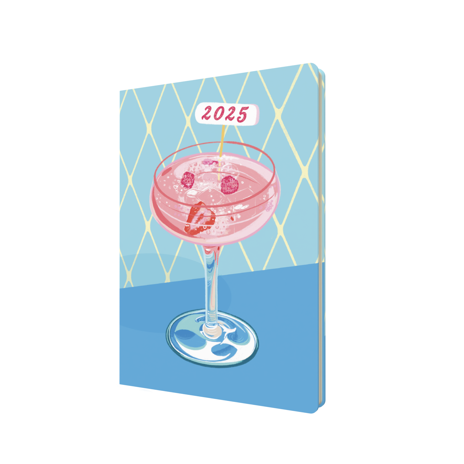 Collins Party On 2025 Diary Planner - Week to View, Size A5 - Recycled - Blue