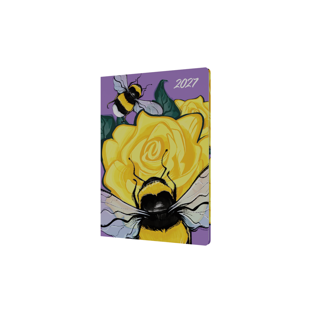 2027 Calendar Year Diary/Planner - 12 Month A5 Week to View - Hard Cover in The Roses (Bee) - Collins Billy Blue Range
