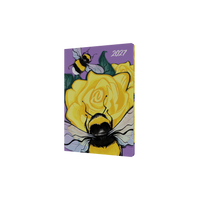 2027 Calendar Year Diary/Planner - 12 Month A5 Week to View - Hard Cover in The Roses (Bee) - Collins Billy Blue Range