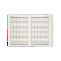 2027 Calendar Year Diary/Planner - 12 Month Pocket Week to View - Hard Cover in The Roses (Bee) - Collins Billy Blue Range