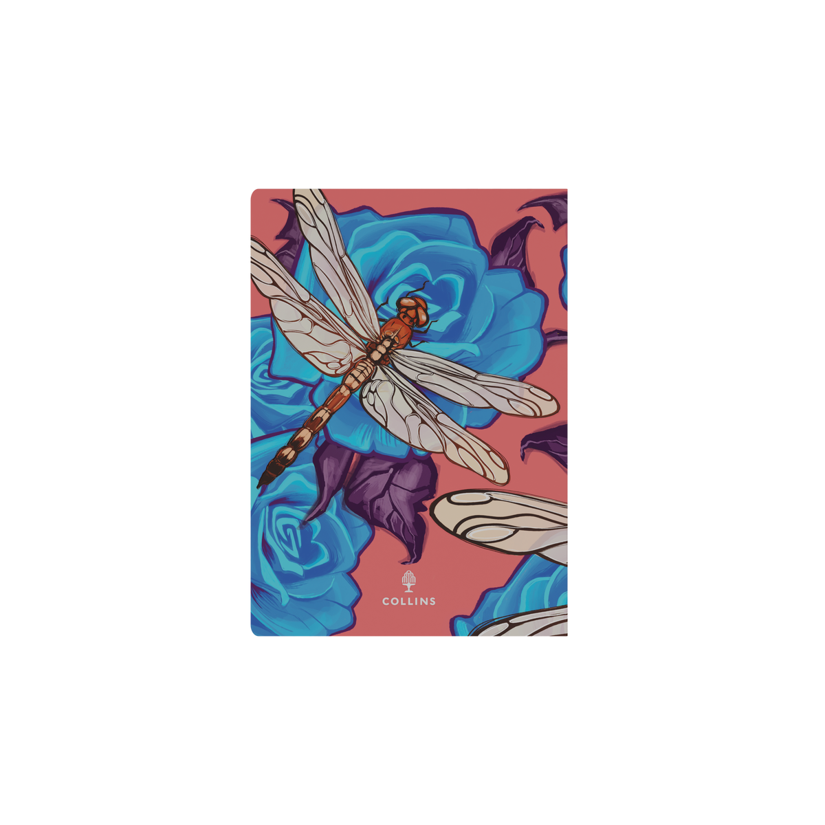 2027 Calendar Year Diary/Planner - 12 Month A5 Week to View - Hard Cover in The Roses (Dragonfly) - Collins Billy Blue Range