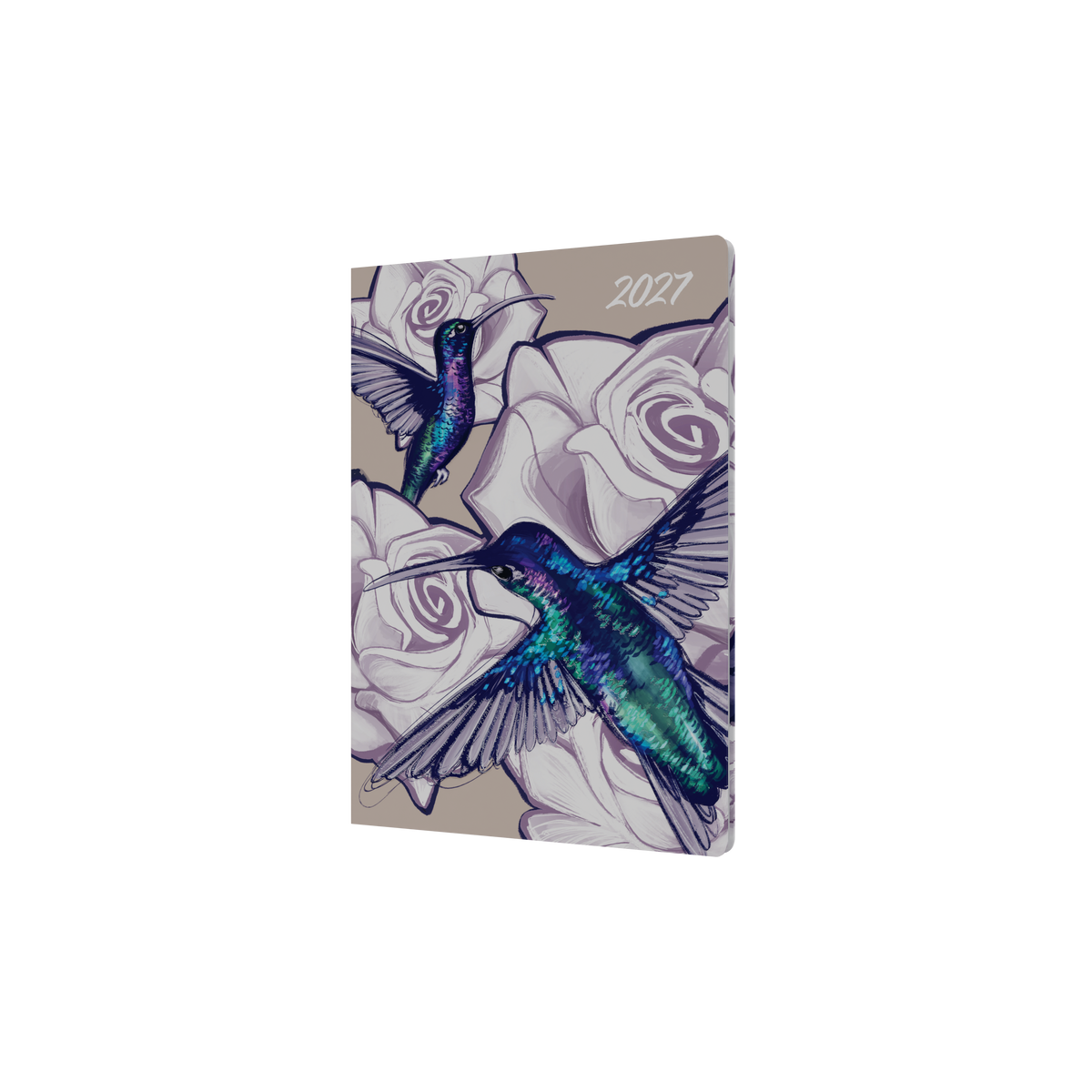 2027 Calendar Year Diary/Planner - 12 Month A5 Week to View - Hard Cover in The Roses (Hummingbird) - Collins Billy Blue Range