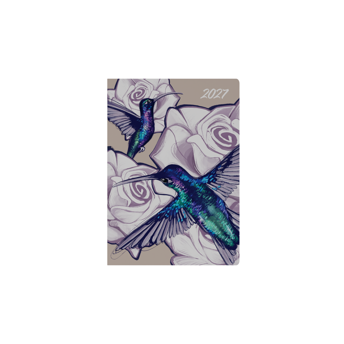 2027 Calendar Year Diary/Planner - 12 Month A5 Week to View - Hard Cover in The Roses (Hummingbird) - Collins Billy Blue Range