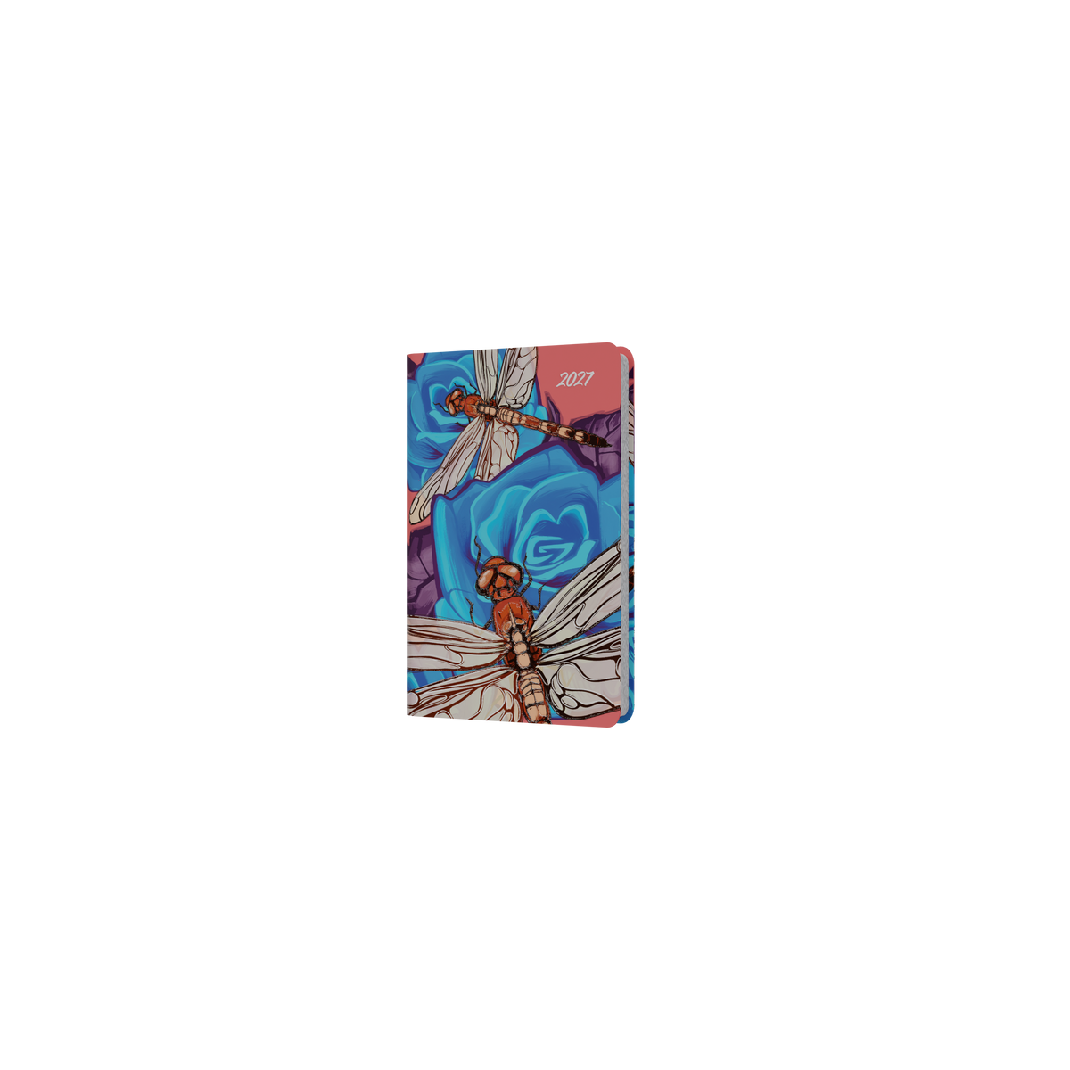 2027 Calendar Year Diary/Planner - 12 Month Pocket Week to View - Hard Cover in The Roses (Dragonfly) - Collins Billy Blue Range