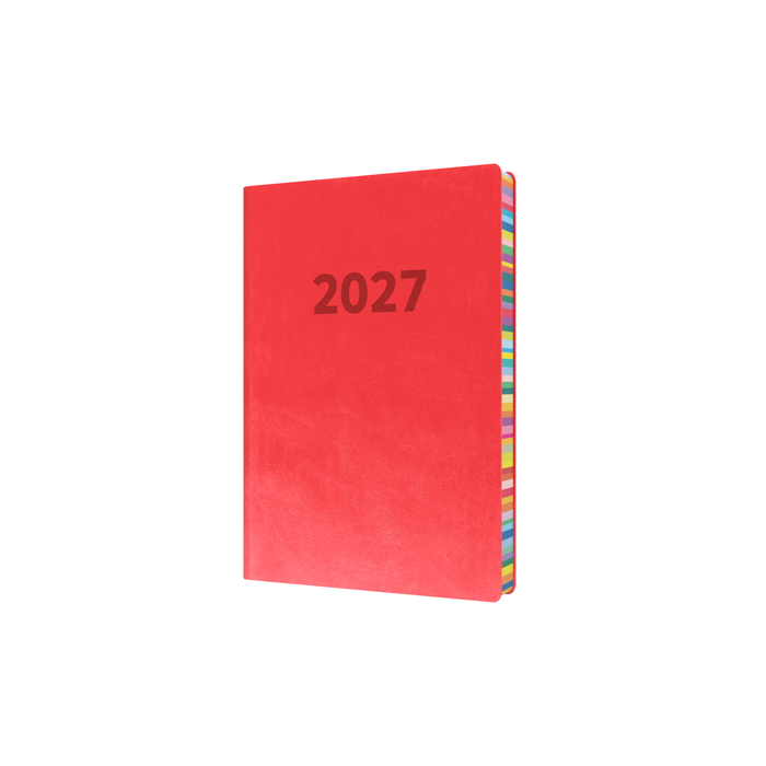 2027 Calendar Year Diary/Planner - 12 Month A5 Day to Page - Soft Cover - Collins Edge Rainbow Range