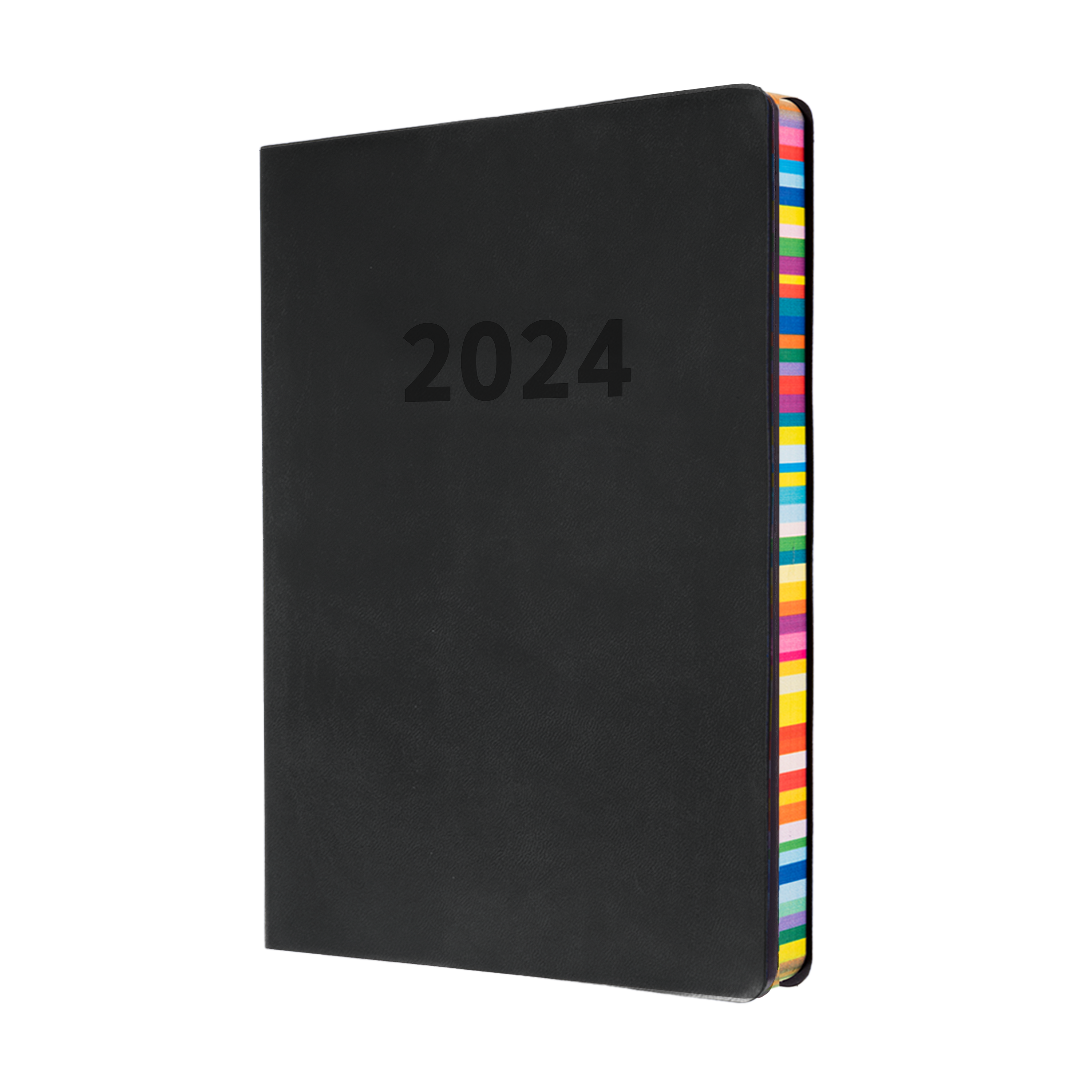 Edge Rainbow 2024 Diary - Week to a View, Size A5 Charcoal / A5 (210 x 148mm)