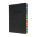 Edge Rainbow 2024 Diary - Week to a View, Size A5 Charcoal / A5 (210 x 148mm)