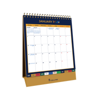 Edge Mira Desktop Calendar Year 2026 Diary/Planner, Month to View, Wiro Bound
