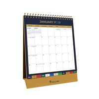 2027 Calendar Year Diary/Planner - 12 Month h220 x w175mm Month to View - Wiro Bound Desk Calendar in Edge Mira - Collins Desktop Calendars Range