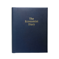 2027 Calendar Year Diary/Planner - 12 Month Quarto Day to Page - Leather Hard Cover in Navy - Collins The Economist Range