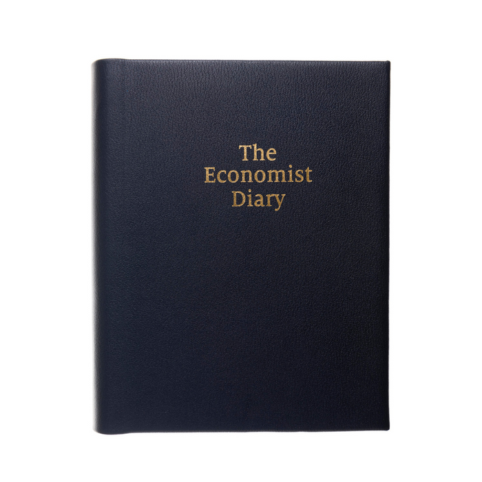 2027 Calendar Year Diary/Planner - 12 Month Quarto Day to Page - Leather Hard Cover - Collins The Economist Range