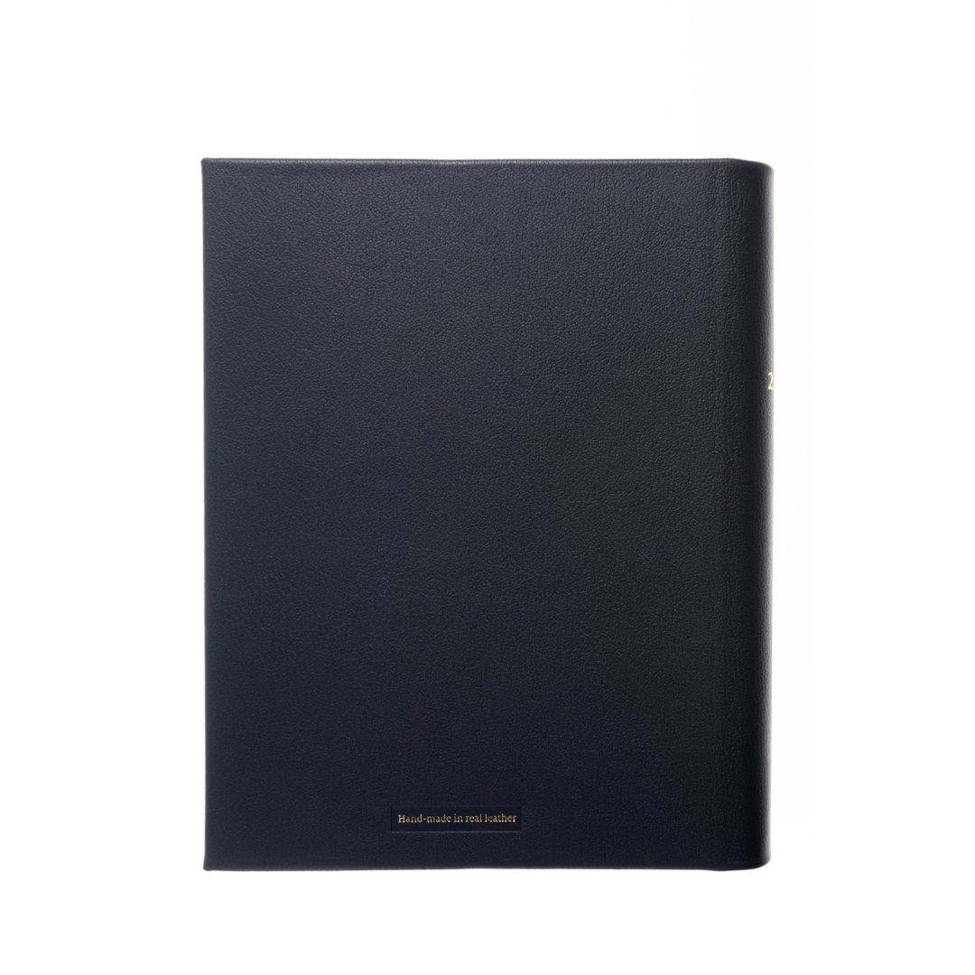 2027 Calendar Year Diary/Planner - 12 Month Quarto Day to Page - Leather Hard Cover - Collins The Economist Range
