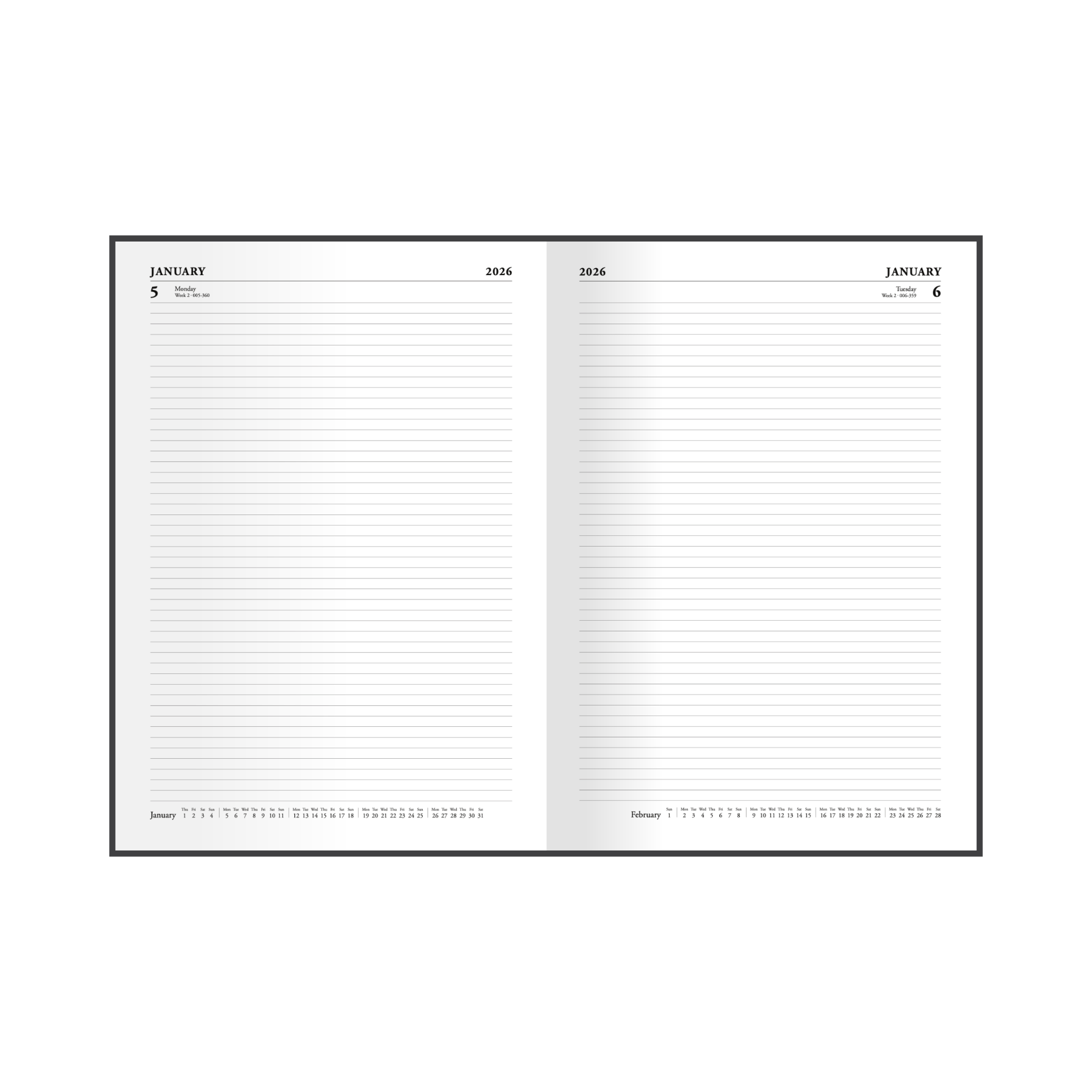Collins - Essential Financial Year 2025-2026 Diary/Planner, Day to Page, A4 Hard Cover