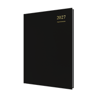 2027 Calendar Year Diary/Planner - 12 Month A4 Day to Page w Appointments - Hard Cover - Collins Essential Range