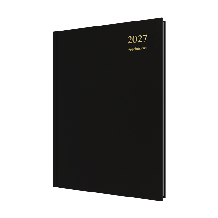 2027 Calendar Year Diary/Planner - 12 Month A4 Day to Page w Appointments - Hard Cover - Collins Essential Range