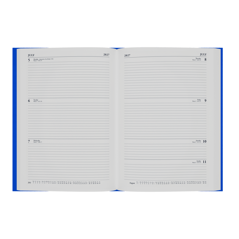 2027 Calendar Year Diary/Planner - 12 Month A4 Week to View - Hard Cover - Collins Essential Range