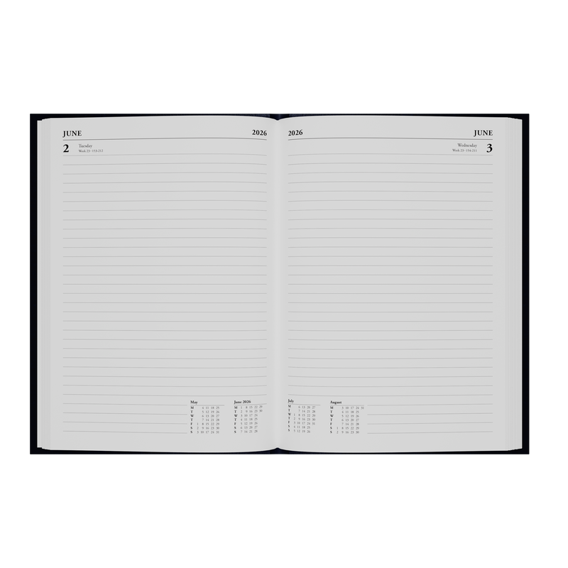 Essential Calendar Year 2026 Diary/Planner, Day to Page, A5 Hard Cover