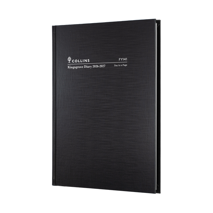 2026-2027 Financial Year Diary/Planner - 12 Month A4 Day to Page Diary - Hard Cover - Collins Kingsgrove Range