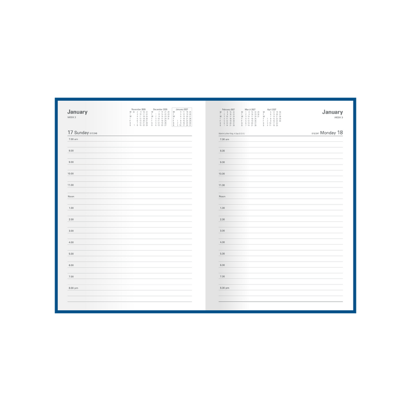 2026-2027 Financial Year Diary/Planner - 12 Month A5 Day to Page Diary - Hard Cover - Collins Kingsgrove Range