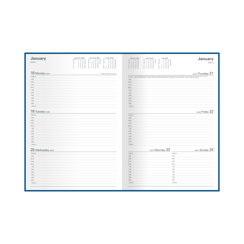 2026-2027 Financial Year Diary/Planner - 12 Month A4 Week to View Diary - Hard Cover - Collins Kingsgrove Range