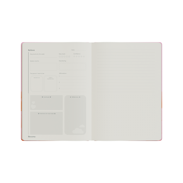 Jumble and Co. - Believe and Become Manifestation Journal, A5 - Pink
