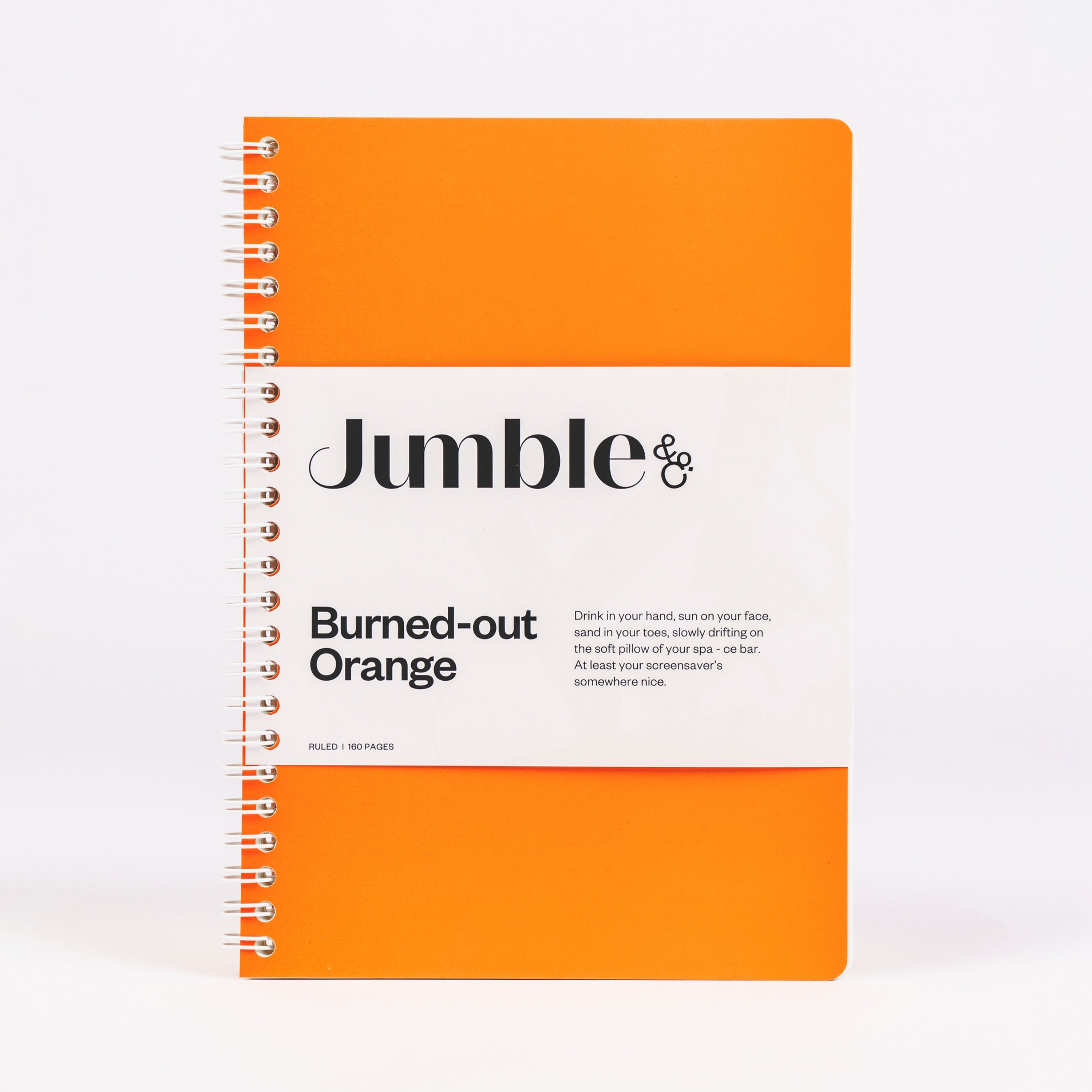 Convo Wiro Bound Ruled Notebook - Burned Out Orange