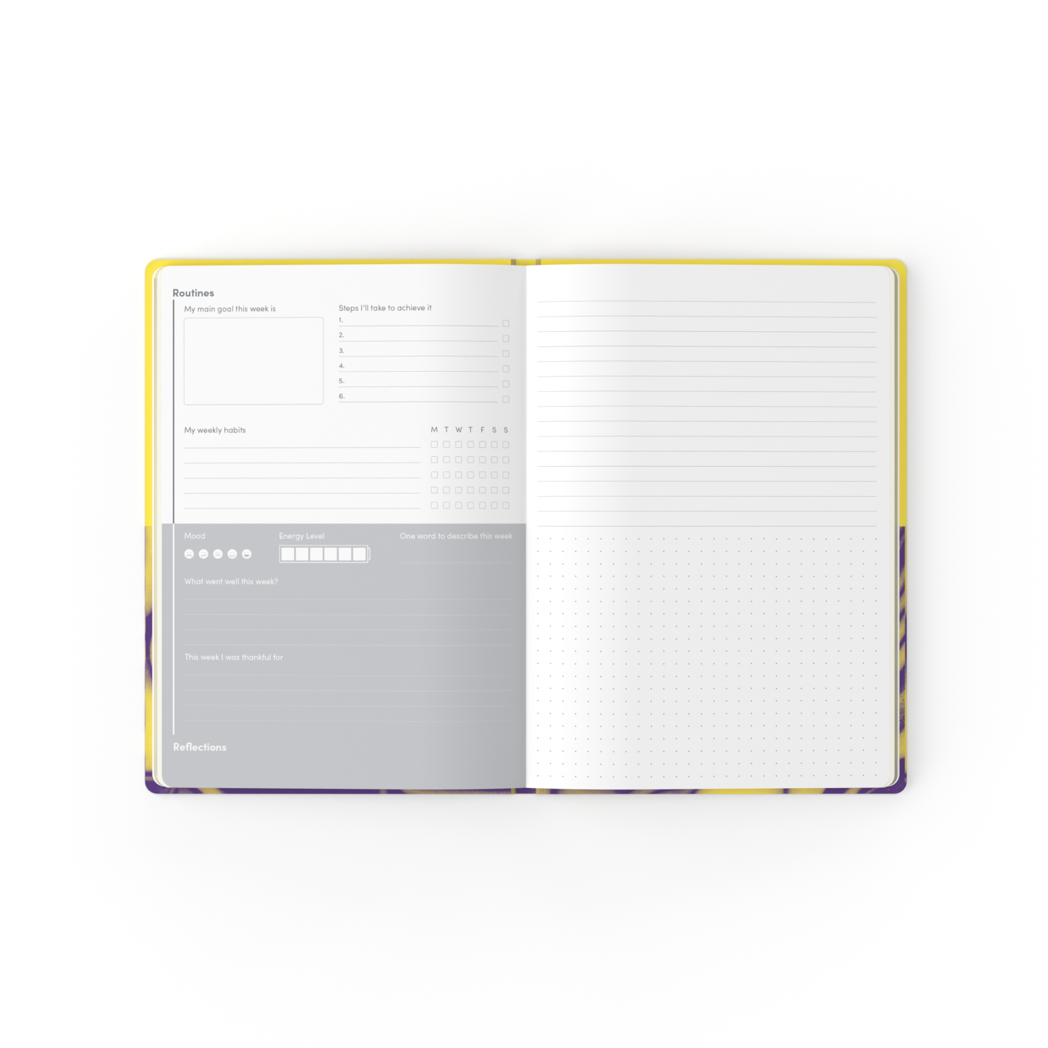 Head & Heart A5 Self Care Routines & Reflections Wellness Journal