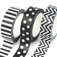 Jumble & Co. Yippee Stationery Washi Tape - Black & White Film/ Set of 3