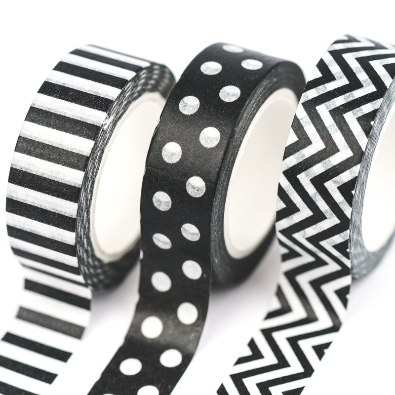 Jumble & Co. Yippee Stationery Washi Tape - Black & White Film/ Set of 3