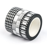 Jumble & Co. Yippee Stationery Washi Tape - Black & White Patterns / Set of 3